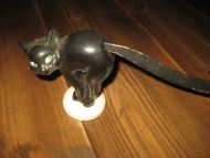 Strøken porselenskatt made in Western Germany 50-60 tallet Ca 12 cm høg Med stempel under