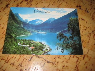 Geiranger, Grande Camping, brukt kort. Merok nr 7.