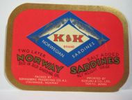 NORWAY SARDINES, fra Rønneberg Preserving Co, Stavanger.