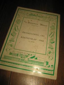 1968, ÅRSMELDING OG REKNESKAP, SUNNMØRE MEIERI, ÅLESUND