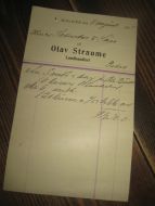 MODALEN 8 AUGUST 1905 Fra Olav Straume Landhandleri