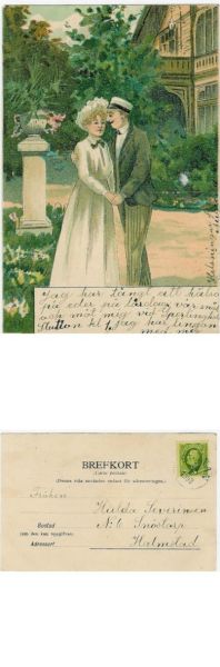 Strøkent kort fra 1908