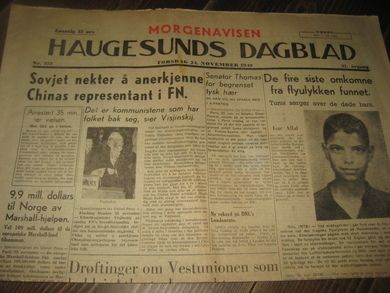 1949 nr 273 HAUGESUNDS DAGBLAD