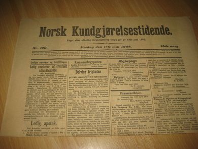 1908 nr 120 Norsk Kundgjørelsestidende