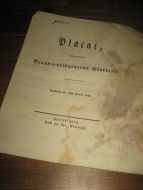 Placat, angaaende Brandcontigentens Størrelse. 1839.