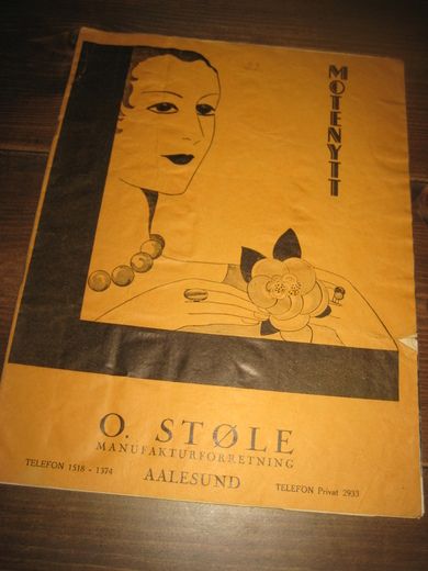 1938, juli. Moteblad fra O. STØLE, AALESUND.