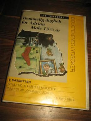 TOWNSEND: HEMMELIG DAGBOK FOR ADRIAN MOLE 13 3/4 ÅR. Lest av Johannes Joner, ca 6 timer. 