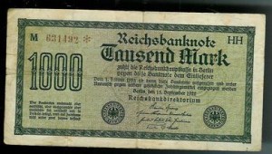 1922, Thausend Mark, M631492*.