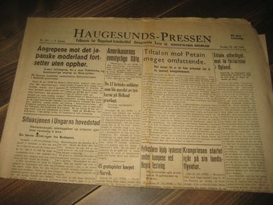 1945 nr 161 HAUGESUNDS AVIS 3 årgang