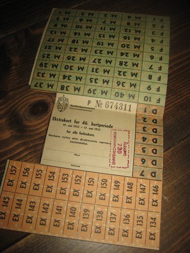 Ekstrakort for 45. kortperiode. 1953. 674311.