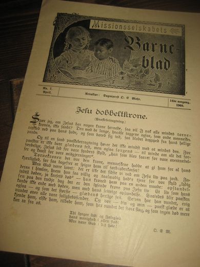 1909 nr 007 Missionsselskabets Barne blad