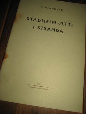 FJØRSTAD: STADHEIM ÆTTI I STRANDA 1949