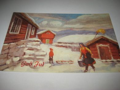 Strøkent, ubrukt kort, NORSK ARBEIDE,