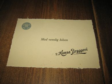 Reklamefort fra Hansa Bryggeri, 1970.