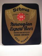 SCHOUS BRYGGERI Norwegian Export Beer 50 tallet