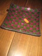 Frarga fat fra 80 tallet, ca 15 * 15 cm stort. 
