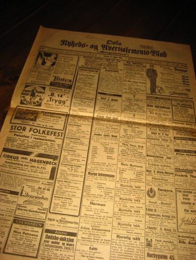 1929 nr 193 Oslo Nyheds- og Avertissements Blad