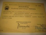 Forsikrings- Aktieselskapet NORVEGIA, Nr. 14460, 1947.