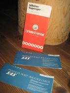 Mappe fra Tyrhol & Farstad Aalesund med 2 stk PASSANGER TIKKETS fra SAS 22 januar 1978