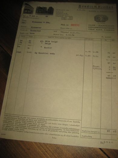 Bendix M Hjelle Bergen 3 11 54 Sendt med 