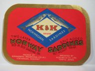 NORWAY SARDINES, fra Rønneberg Preserving Co, Stavanger.