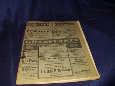 1919 nr 001 NORSK VERKSTEDS- & STØPERITIDENDE