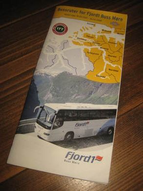 Strøkent rutehefte: Bussruter for Fjord 1, Buss møre, 2007-2008.