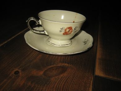 Kopp og tefat PORSGRUNN 1958