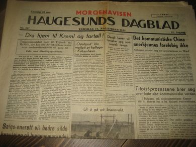 1949 nr 267 HAUGESUNDS DAGBLAD
