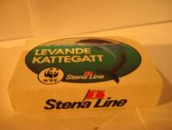 Fyrstikkeske med innhold fra STENA LINE 70-80 tallet