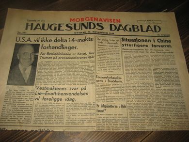 1948 nr 267 HAUGESUNDS DAGBLAD