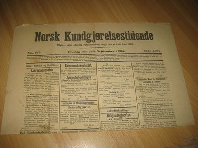 1905,nr 245, Norsk Kundgjørelestidende.