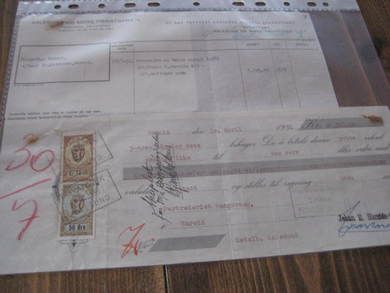 Brev fra AALESUND OG MØRE PRIVATBANK med veksel til Bangavåg Rederi, Hareid, og påklistra stempelmerke.  1951. Dette er nr 15
