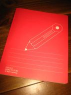Ubrukt UNICOM skrivebok 80 tallet RØD