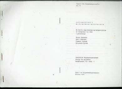 Registrering av læremidler i miljølære / miljøvern.  1974.