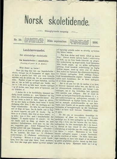 1896 nr 039 Norsk Skoletidende