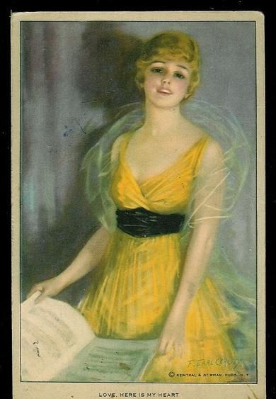 LOVE HERE IS MY HEART Kort fra 1921