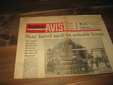 1957 nr 228 Rogalands AVIS Siste farvel med en avholdt konge