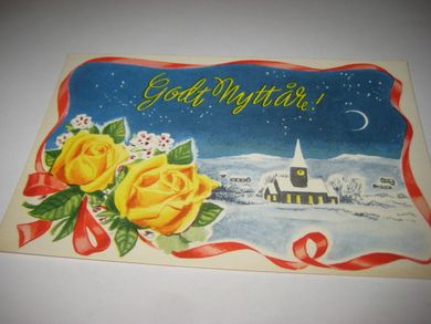 Strøkent, ubrukt kort fra Børrehaug & Remen, S 5522.