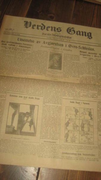 1921 nr 167 Verdens Gang