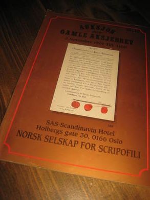 AUKSJON OVER GAMLE AKTIEBREV, nr 12, 1991