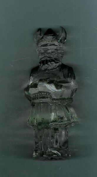 Meget pen vikingfigur i tungt glass