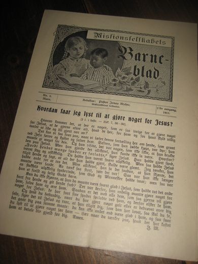 1912 nr 005 Missionsselskabets Barneblad