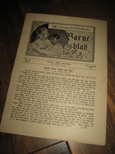 1910 nr 015 Missionsselskabets Barneblad