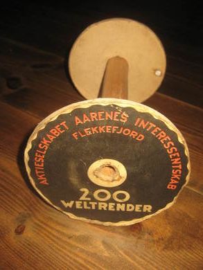 Tom spole fra AARENES INTERRESENTSKAB FLEKKEFJORD 200 WELTRENDER 40-50 tallet