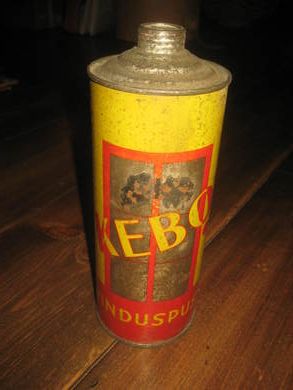 KEBO VINDUSPUSS boks fra Keddel & Bommen Oslo 50-60 tallet Ca 22 cm høg