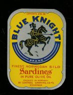 Central Canning Co, Stavanger. Blue Knight