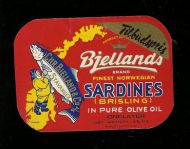 Chr. Bjelland Co, Stavanger. Sardines