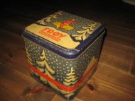 Pen boks med reklame for FRØY MARGARIN fra Van den Bergh's margarinfabrik Skøyen Oslo 50 tallet Ca 17*17 cm stor 19 cm høg