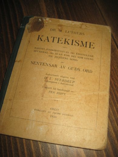 SVERDRUP: LUTHERS LILLE KATEKISMUS 1939.